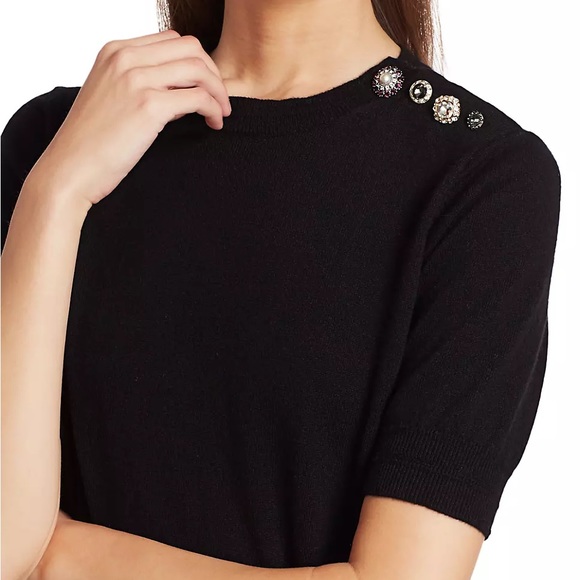 Marc Jacob’s Jewel Button Crop Sweater Size L - Picture 2 of 7